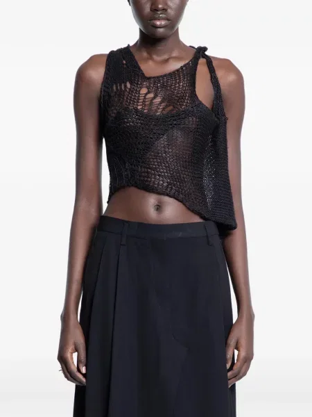 Dzianinowa podkoszulka Halos czarna