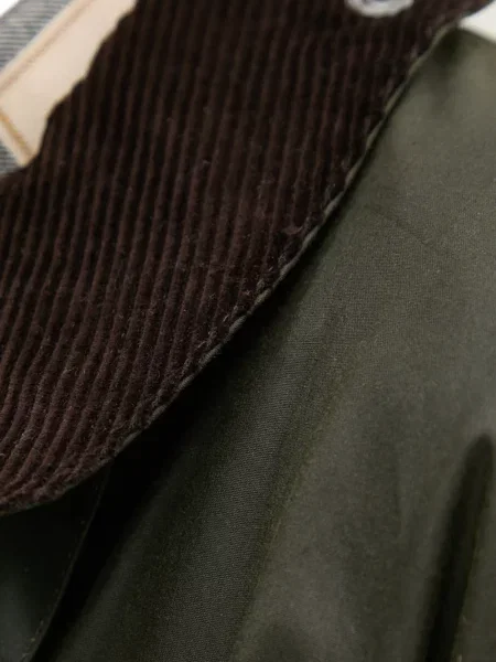 Palton Barbour de catifea cord verde