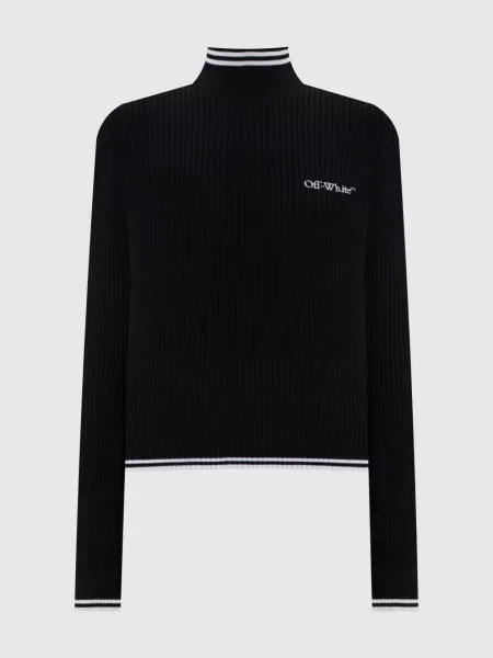 Носки Off-white с вышивкой для гольфа черные