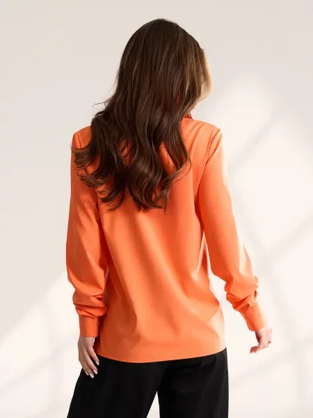 Сорочка повсякденна ISSA Plus комбінований верх помаранчевий