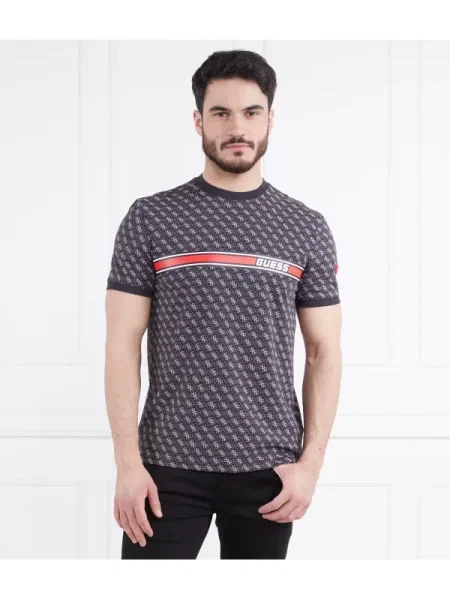Guess Tricou Jamey Negru gri