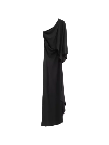 Lung rochie Gucci din jerseu asimetrică negru