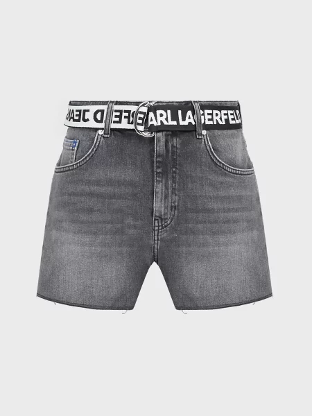 Джинсовые шорты Karl Lagerfeld Jeans серые