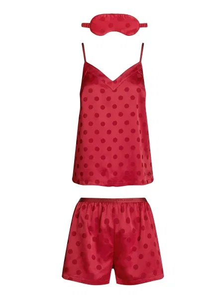 Tommy Hilfiger Pižama Bordo Regular Fit rdeča