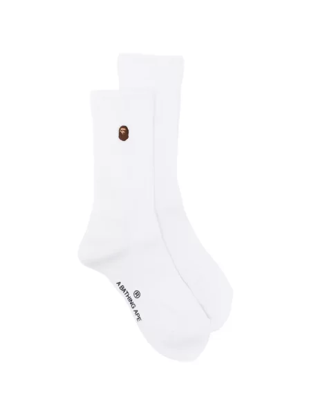 Șosete A Bathing Ape® cu broderie alb