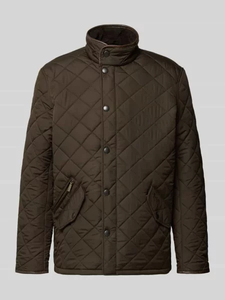 Kurtka pikowana z pikowaniem w romby model POWELL' Barbour oliwkowa