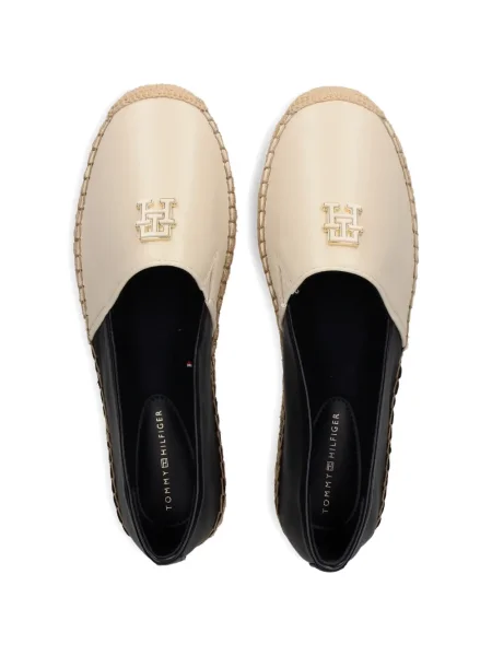 Espadrile Tommy Hilfiger din piele cu autograf