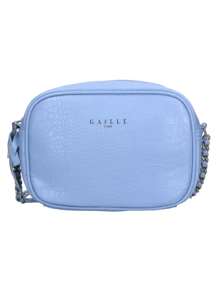 Torebka crossbody Gaëlle Paris skórzana niebieska