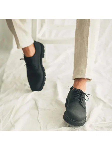 Šněrovací polobotky Nae Vegan Shoes černé