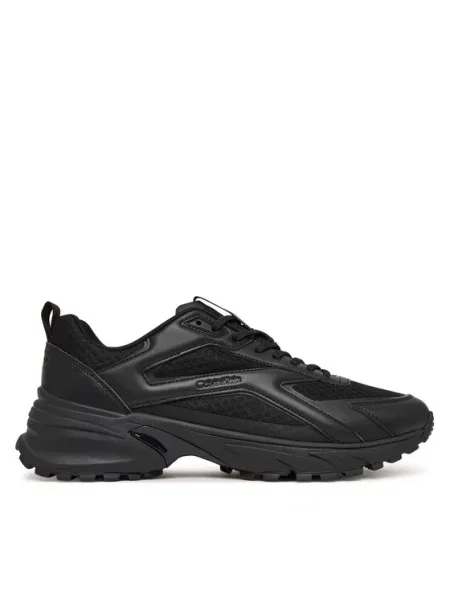 Calvin Klein Сникърси Hike Runner Laceup Strip M-Lt черен