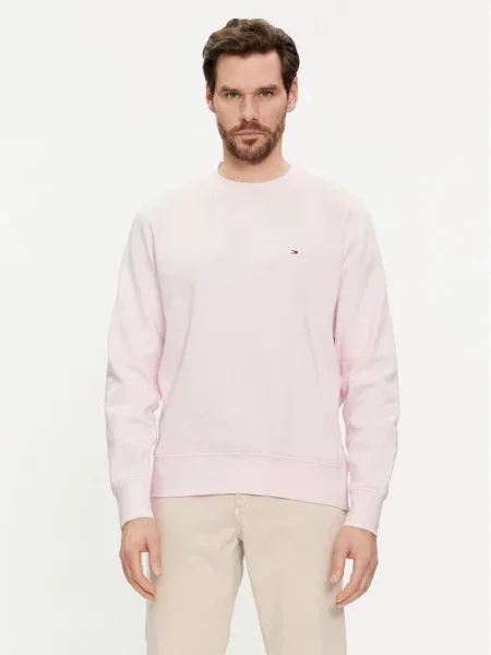 Tommy Hilfiger Суитшърт Flag Logo розов