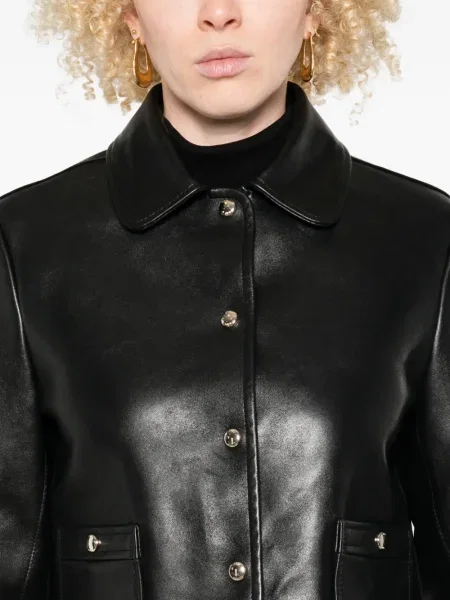 Geanta de piele Maje negru