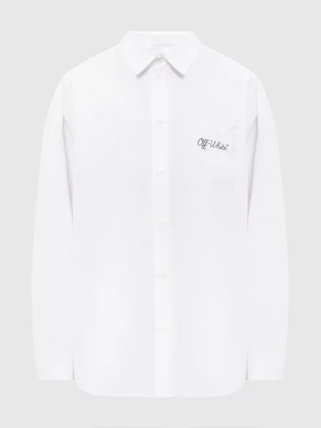 Сорочка з вишивкою логотипа Off-white біла