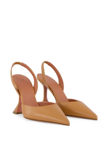 Pantofi cu toc Amina Muaddi din piele slingback