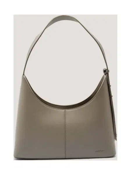 Geanta hobo Marc Cain din piele gri