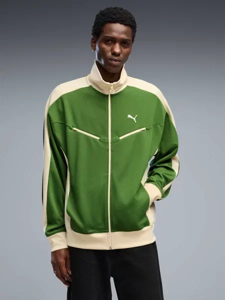 Куртка Puma ретро для бігу зелена