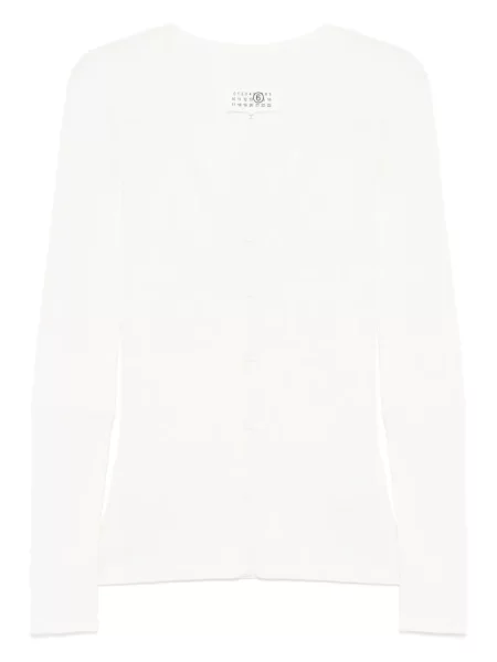 Cardigan Mm6 Maison Margiela cu petice alb