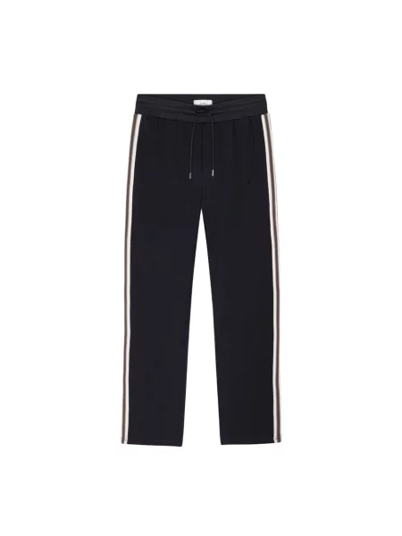 Les Deux Pantaloni Signature maro deschis / negru alb
