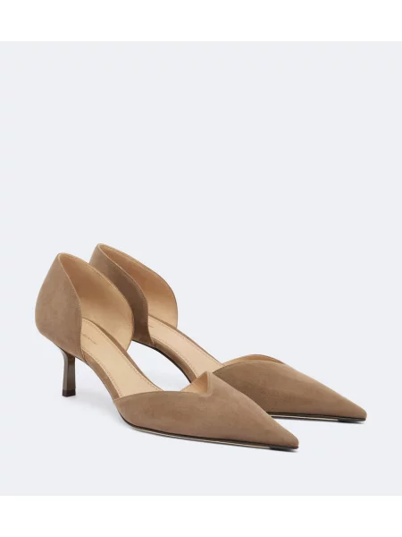 Pantofi cu toc Victoria Beckham din piele de căprioară maro