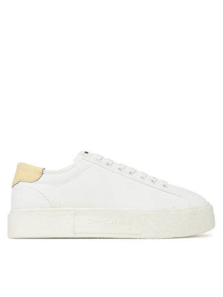 Tommy Jeans Laisvalaikio batai Tjw Flatform Canvas Sneaker Écru