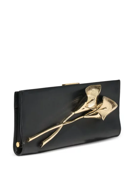 Δερμάτινος clutch Carolina Herrera μαύρο