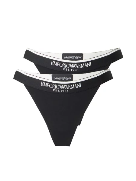 Emporio Armani Tanga negru alb