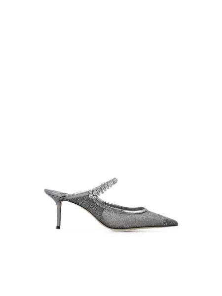 Klapki mules Jimmy Choo szare