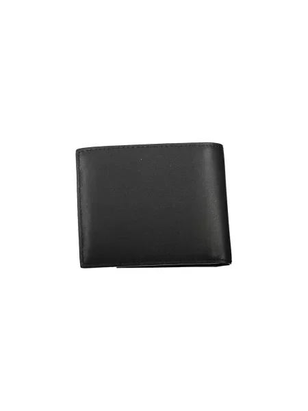 Lniany portfel Calvin Klein czarny