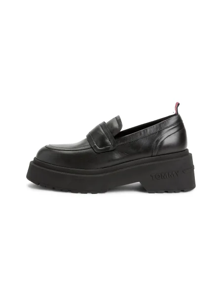 Kožené mokasíny Tommy Jeans TJW AVA LOAFER čierna