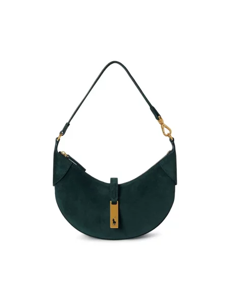 Polo Ralph Lauren torebka shopper zamszowa zielona