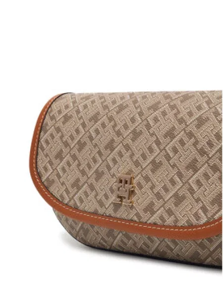 Torbica Tommy Hilfiger Th Monoplay Saddle Bag Svijetlo bež