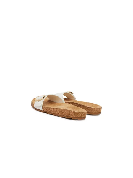 Slip on klasične hlačke Tommy Hilfiger z perlami bela
