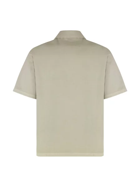 Represent koszula Short Sleeve Cotton Overshirt relaxed beżowy