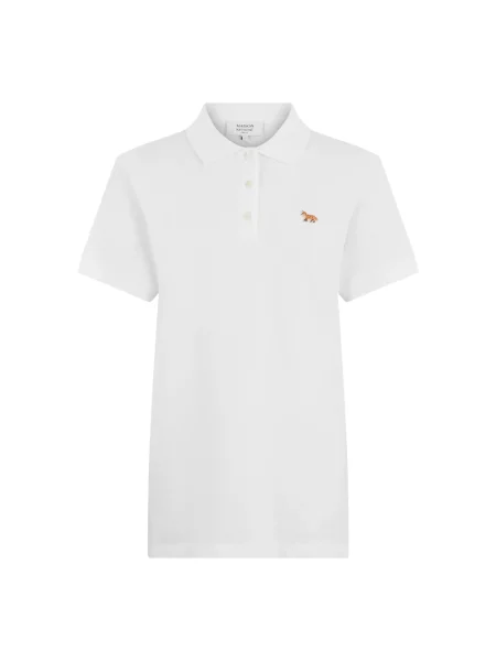 Koszulka polo Maison Kitsune z krótkim rękawem biała