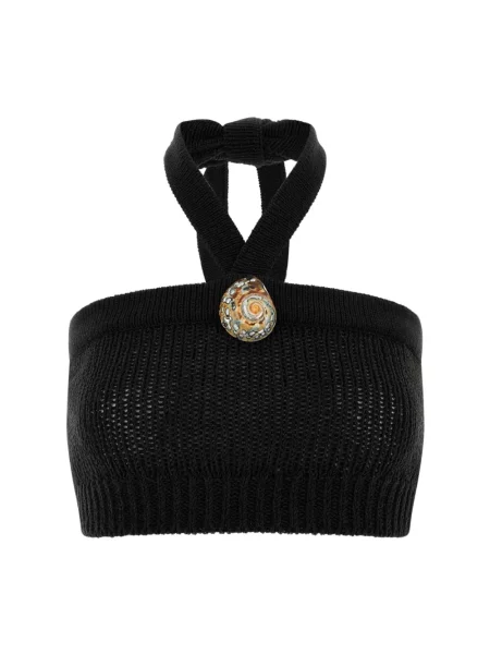 Krótki top Alanui czarny