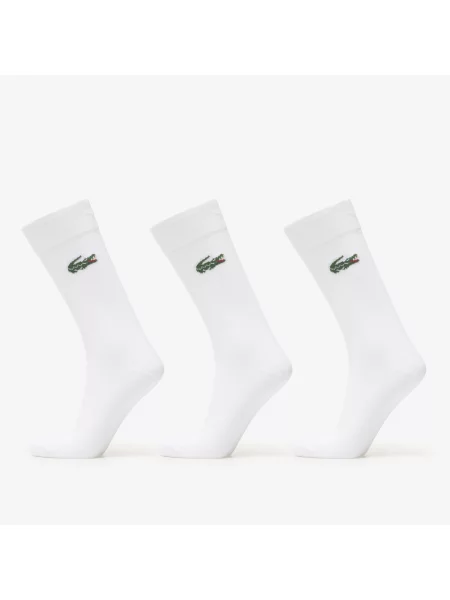 Șosete Lacoste Crew Sock White alb