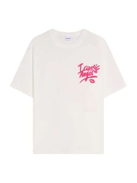 Bershka Široka majica roza bela