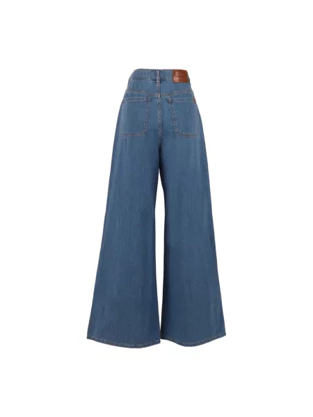 Szerokie jeansy Weekend Max Mara niebieskie