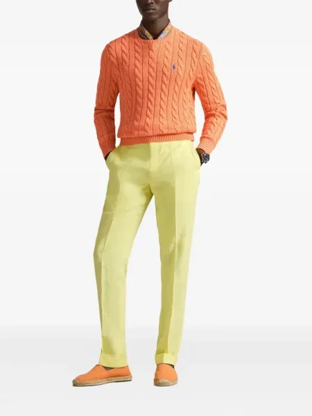 Dlouhá pruhovaná s límcem kšiltovka Polo Ralph Lauren modrá