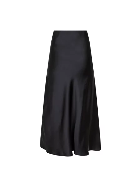 Neo Noir Spódnice Kobieta XS Elegancka Satynowa Spódnica czarny