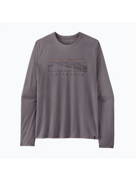 Longsleeve pentru bărbați Patagonia Cap Cool Trail Stratapeaks may grey gri