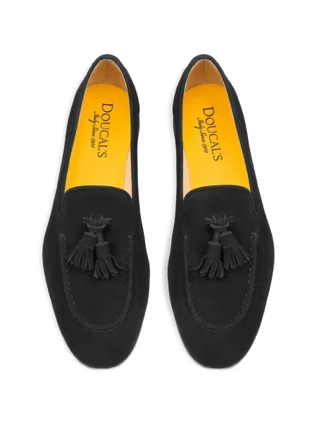 Pantofi loafer Doucal's din piele de căprioară negru
