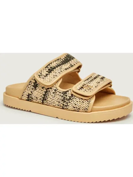 Tommy Hilfiger Șlapi cu adaos de piele bej