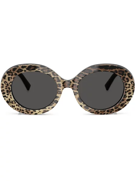 Ochelari de soare Dolce & Gabbana Eyewear cu imagine cu model leopard maro