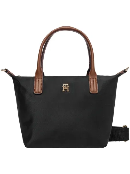 Bőr bőr táska Tommy Hilfiger fekete