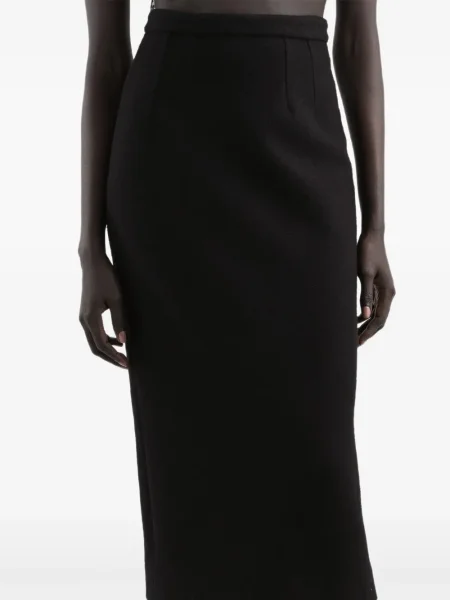 Fustă midi Dolce & Gabbana de lână negru