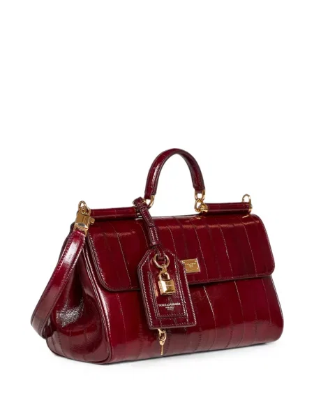 Geantă shopper Dolce & Gabbana din piele roșu