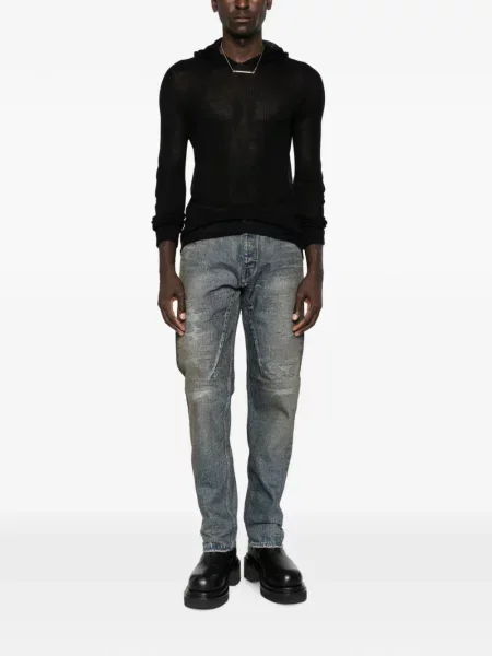 Pulover Rick Owens cu glugă negru