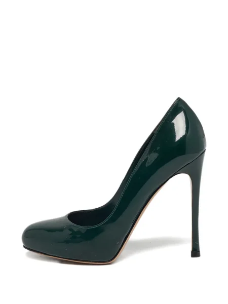 Pantofi cu toc Gianvito Rossi din piele cu platformă verde