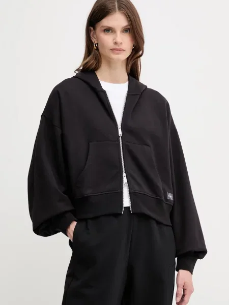 Calvin Klein Jeans bluza z kapturem gładka czarny